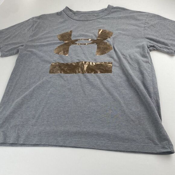 Under Armour‎ Girlfriend Tee Shirt Womens Size M Short Sleeve Pullover Top Gray - Picture 1 of 10